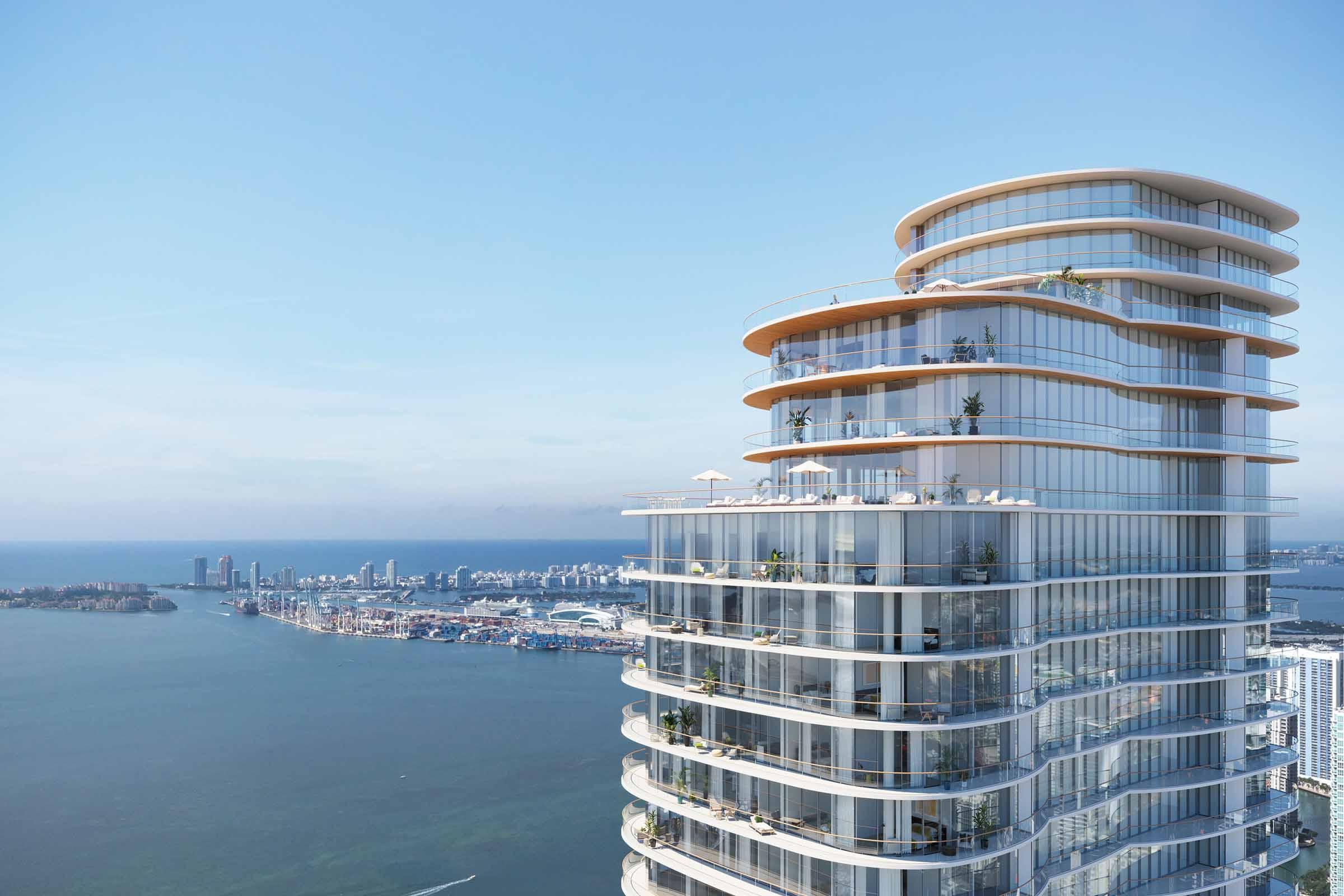 Cipriani Residences Brickell温泉 Miami Views Hummingbird的渲染图